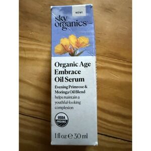 Sky Organics Organic Age Embrace Oil Serum 1oz Evening Primrose & Moringa USDA